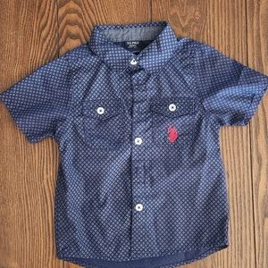 US Polo 2t short sleeve button down shirt